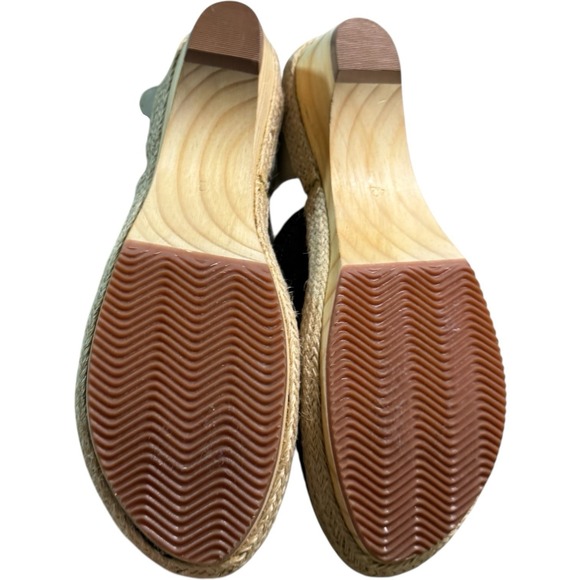 Jax & Bard Castine Size US 11.5 EU 42  Women's Black Mesh & Wood‎ Shoes - Picture 2 of 8